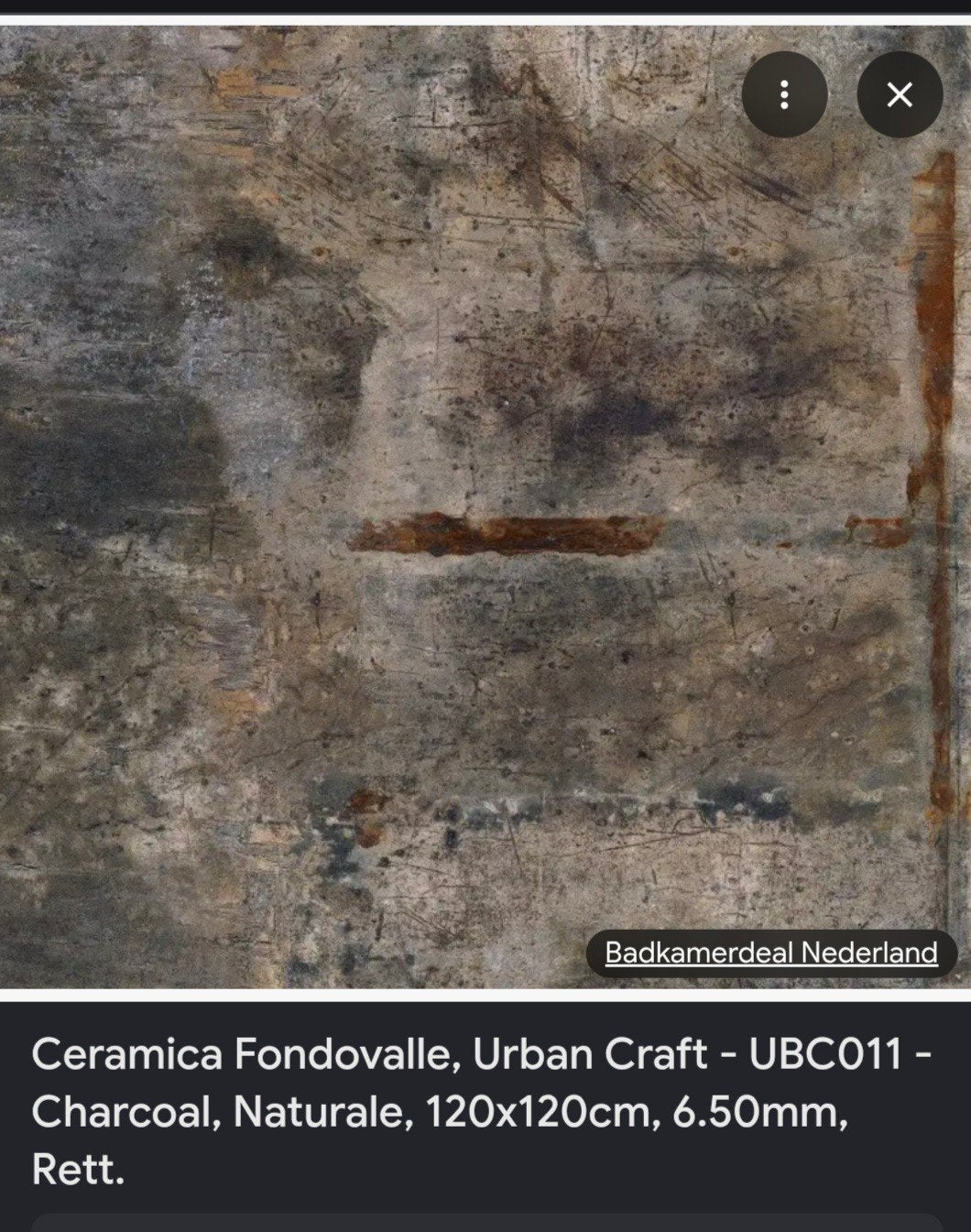 Keramische tegels 120x120cm, Urban Craft Charcoal, Ophalen, 60 cm of meer, Nieuw, 5 tot 10 m²