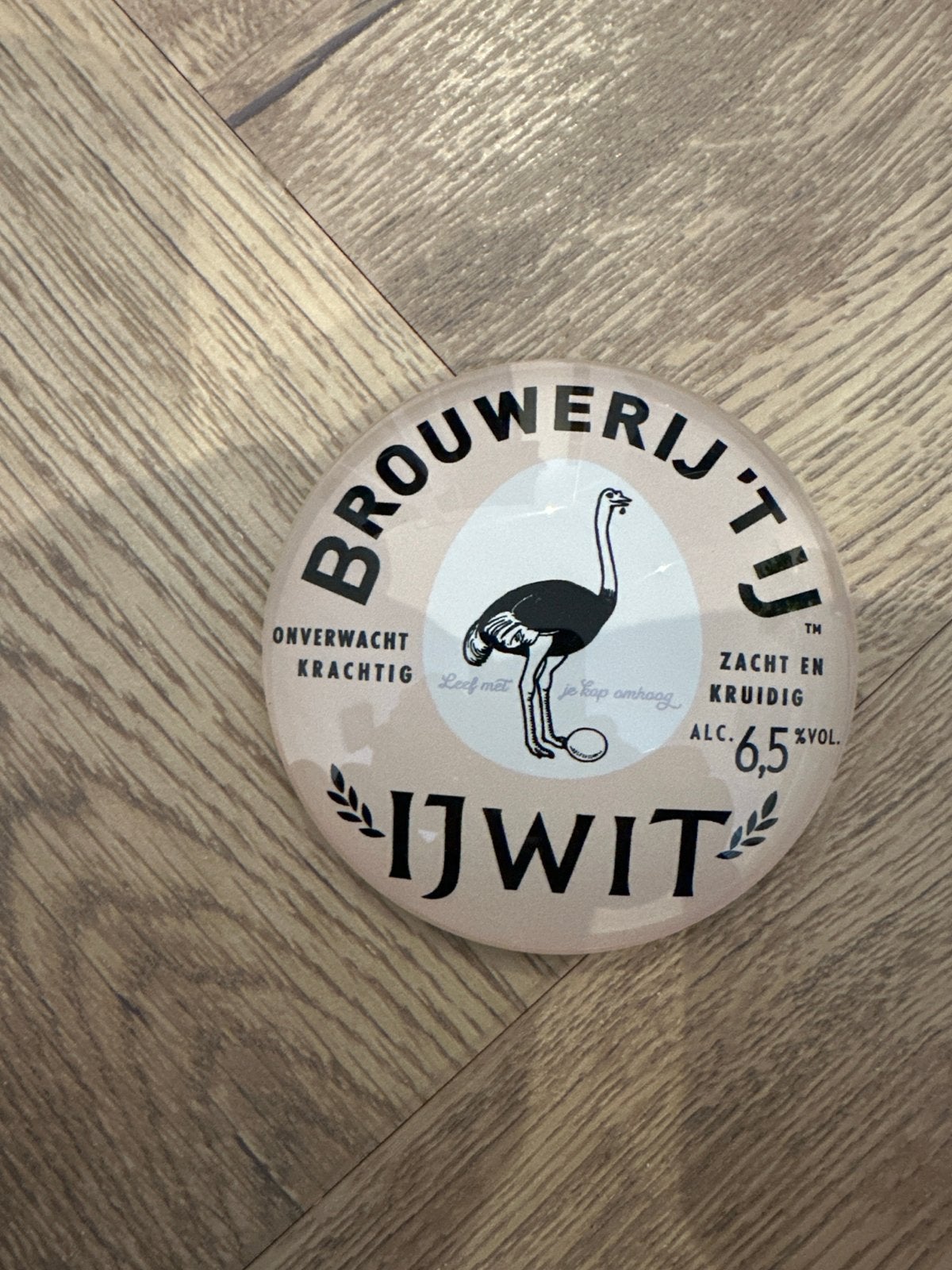 Brouwerij 't IJ Taplens IJwit - Rond, Bol, 82mm - Nieuw, Ophalen of Verzenden, Nieuw, Overige typen, Overige merken