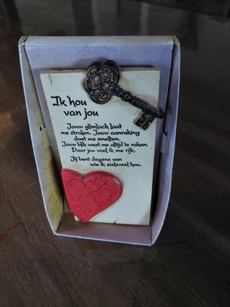 tekst tegeltje ik hou van jou, 5 cm, 15 cm, Nieuw, Ophalen of Verzenden