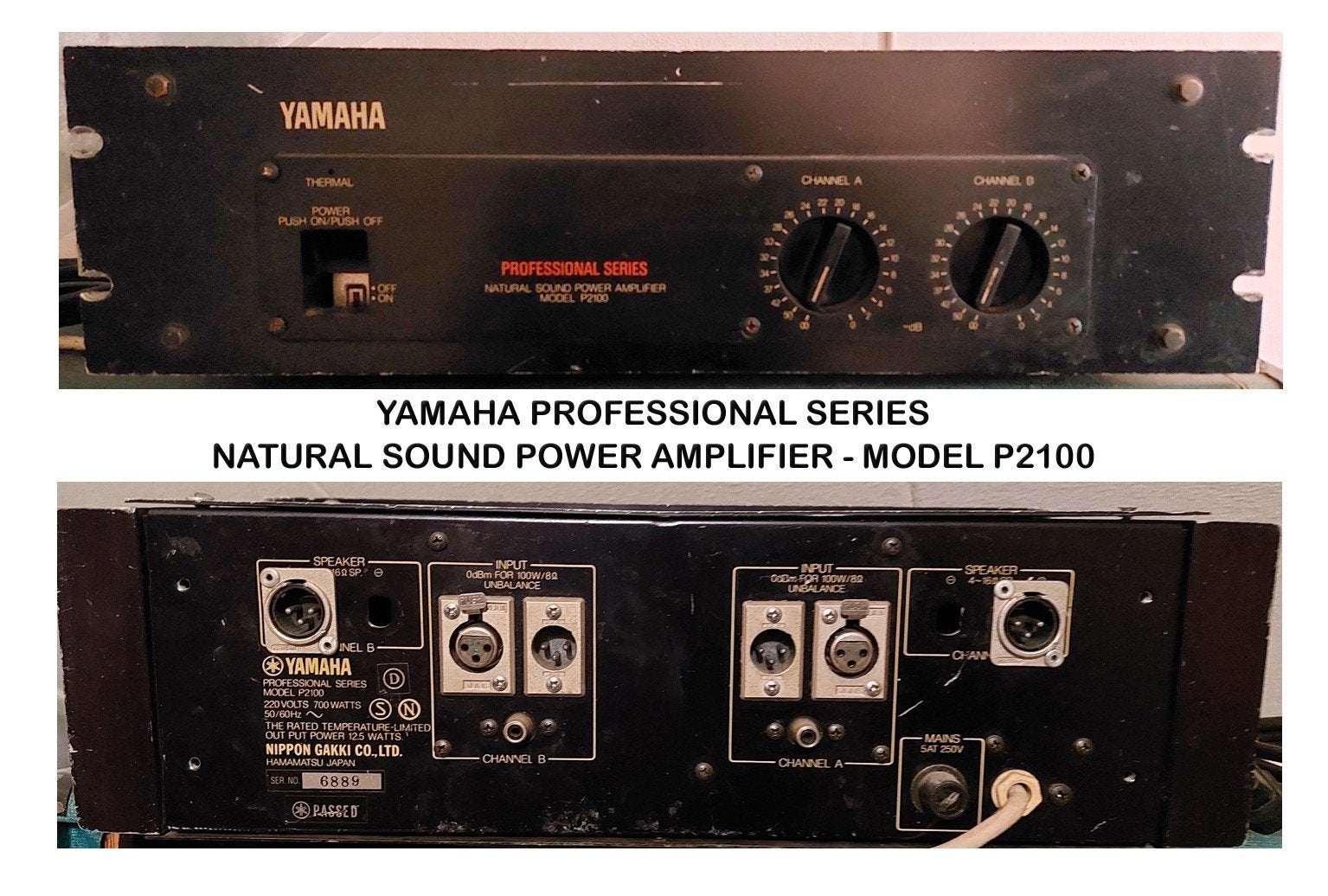 Yamaha P-2100 versterker, Ophalen, Minder dan 500 watt