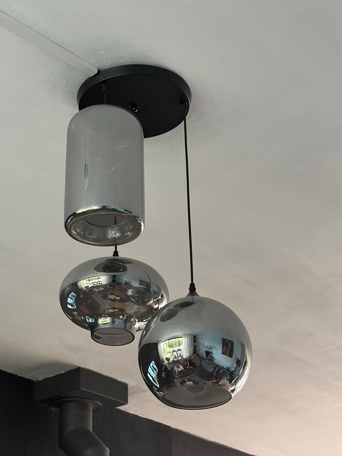Hanglamp smoke glas, Ophalen, Zo goed als nieuw, Glas
