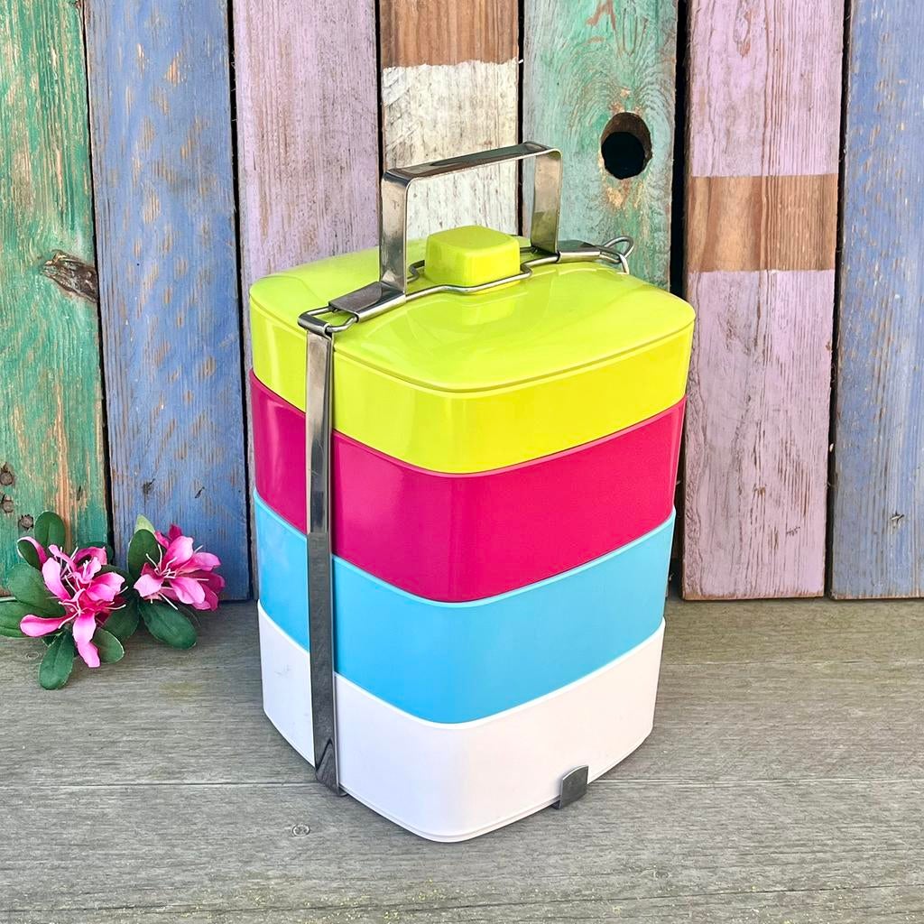 Tiffin rijst lunchbox melanine picknick tiffin container, Ophalen of Verzenden, Gebruikt