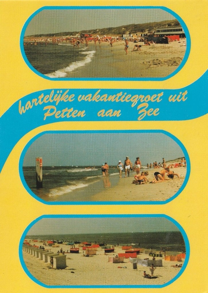 PETTEN AAN ZEE Strandgezichten, Verzamelen, Ansichtkaarten | Nederland, Verzenden, 1980 tot heden, Ongelopen, Noord-Holland