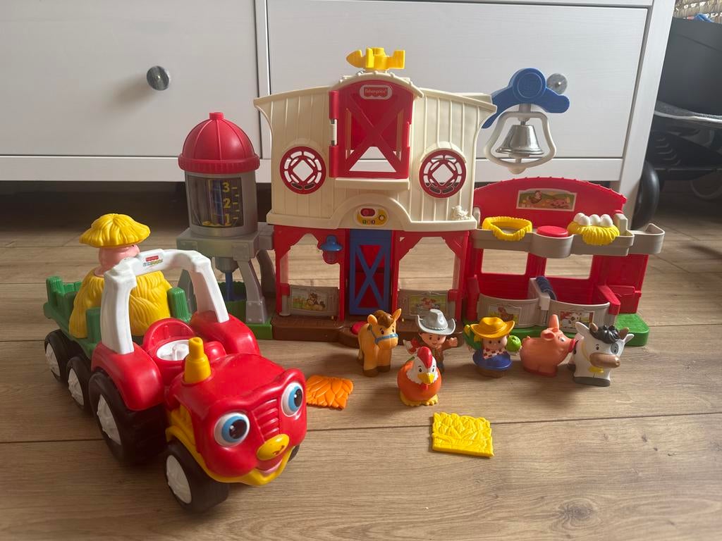 Fisher-Price Little People boerderij met tractor, Kinderen en Baby's, Speelgoed | Fisher-Price, Ophalen of Verzenden, Gebruikt