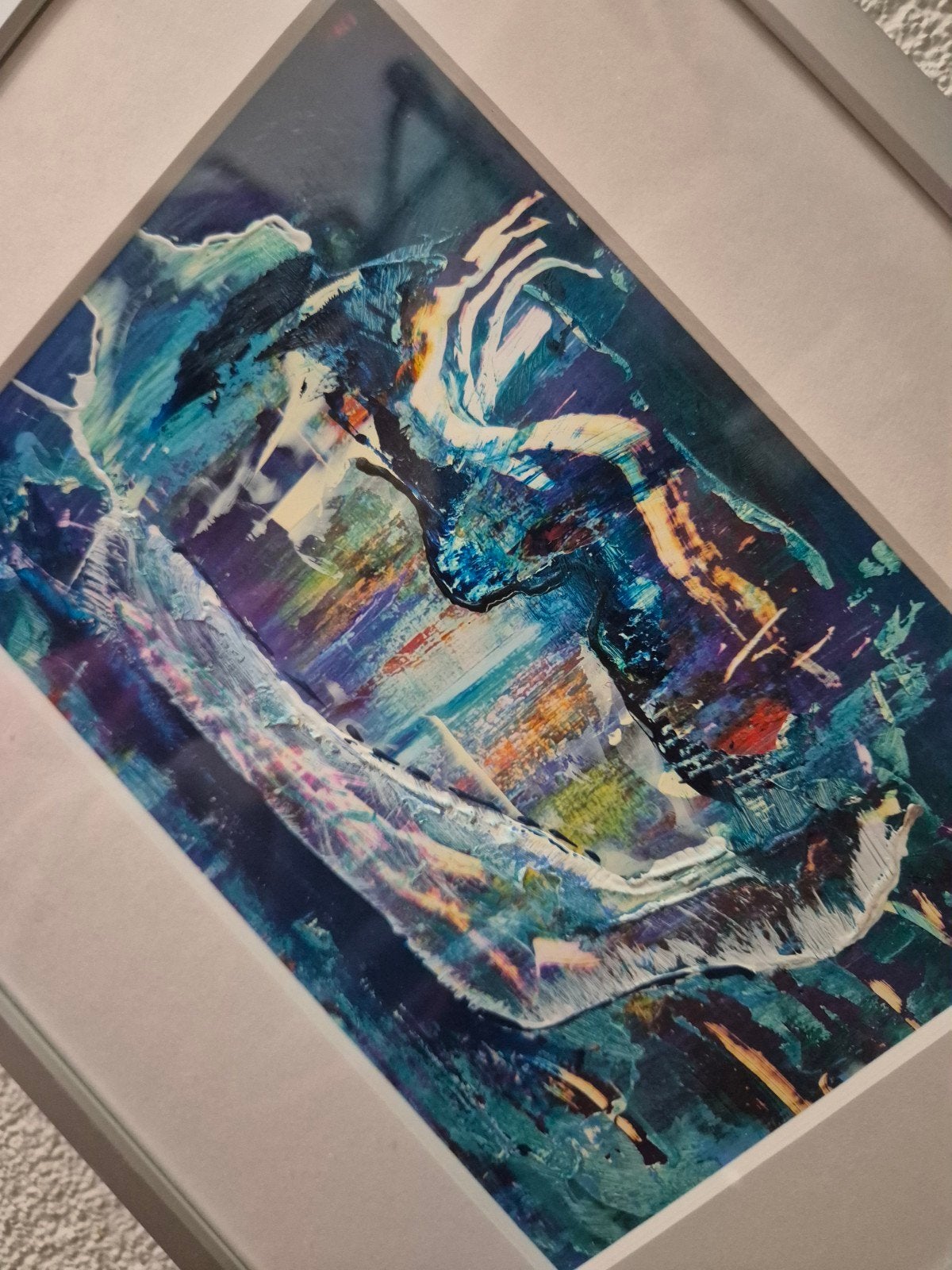 Abstract kunstwerk 'Acryl op Foto' van Maya Zeeman (2005), Ophalen of Verzenden