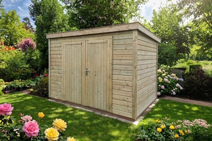 Handig tuinhuis geïmpregneerd en incl. montage, 200 tot 400 cm, Tuinhuis, Nieuw, Zonder ramen