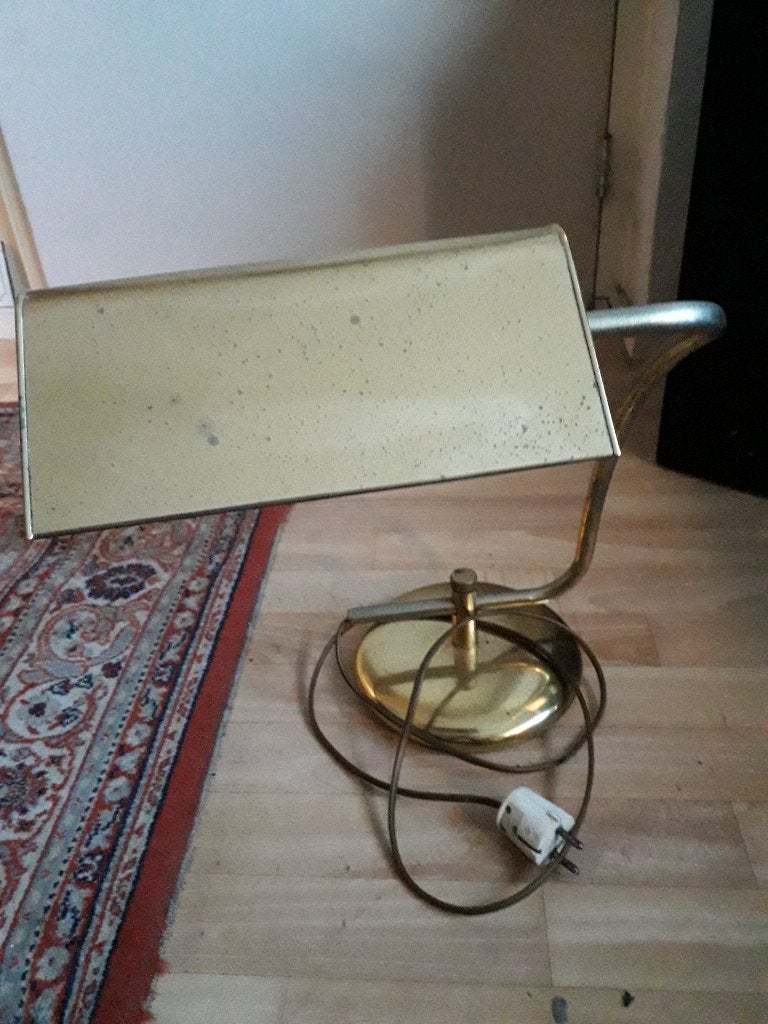 Vintage pianolamp - messing, Ophalen of Verzenden, Gebruikt, Piano