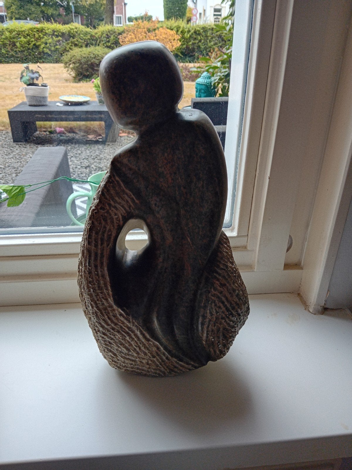 Abstracte sculptuur van steen, bruin/grijs, 20-50 cm, Ophalen of Verzenden