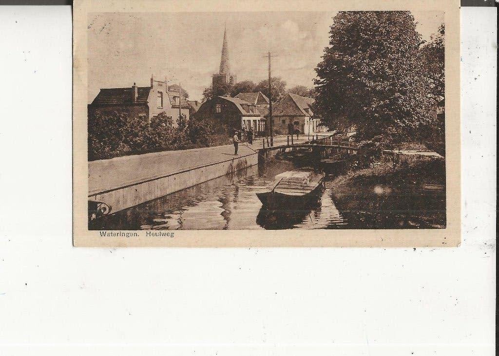 Wateringen Heulweg met trekschuit Reclamestempel 7-9-1932, Verzamelen, Ophalen of Verzenden, 1920 tot 1940, Gelopen, Zuid-Holland
