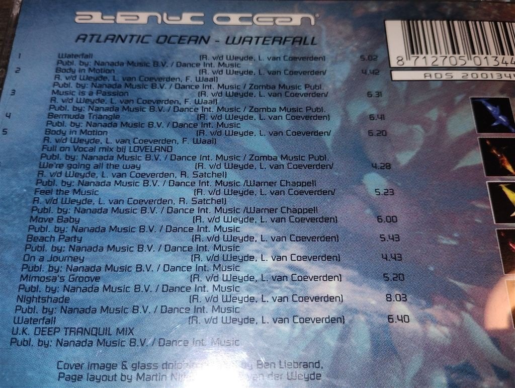 Atlantic Ocean - Waterfall, Cd's en Dvd's, Cd's | Dance en House, Ophalen of Verzenden, Zo goed als nieuw, Disco