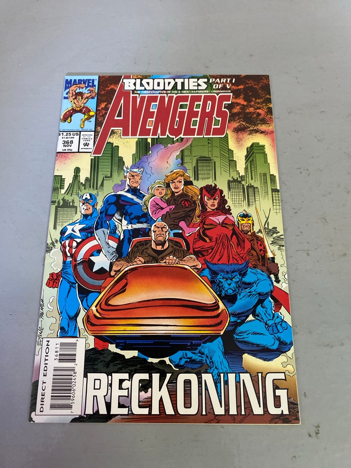 Avengers #368 - Bloodties Part 1 - Marvel Comics, Boeken, Eén comic, Ophalen of Verzenden, Zo goed als nieuw, Amerika