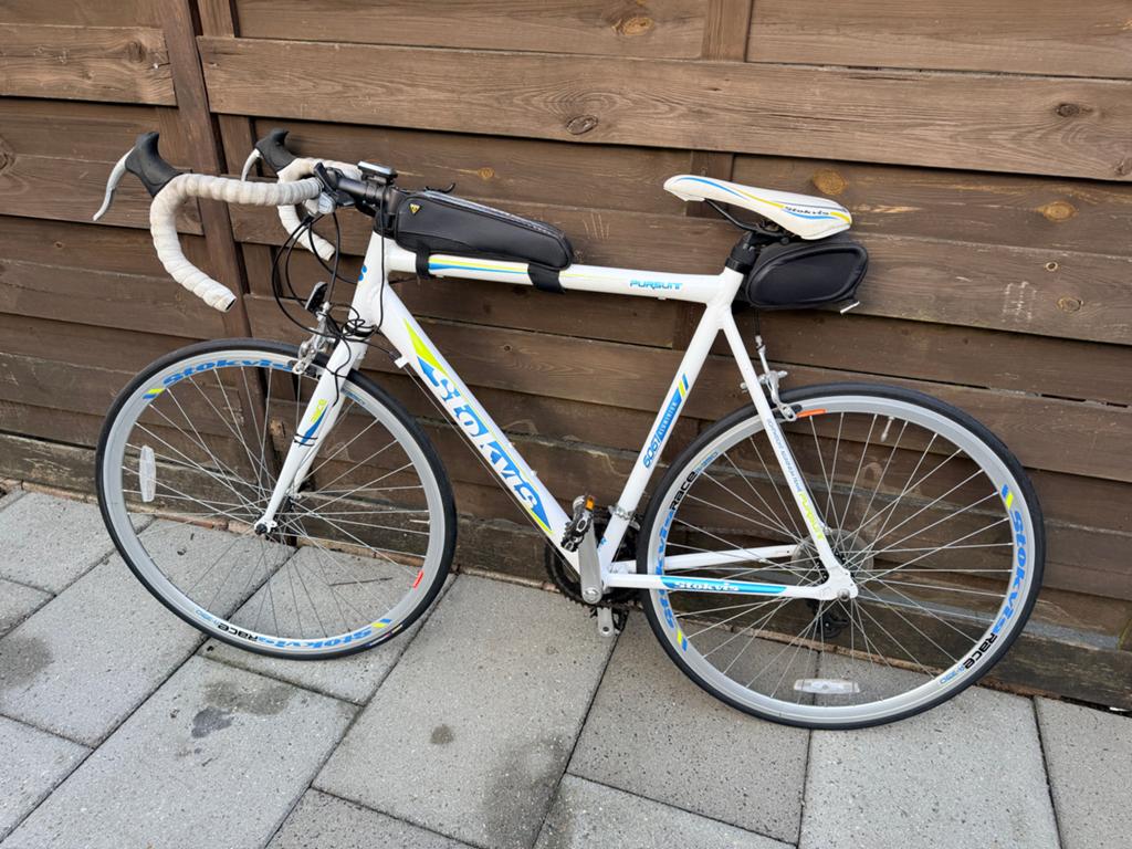 Stokvis Racefiets - Wit, Aluminium Frame, Fietsen en Brommers, Fietsen | Racefietsen, 28 inch, Gebruikt, 10 tot 15 versnellingen