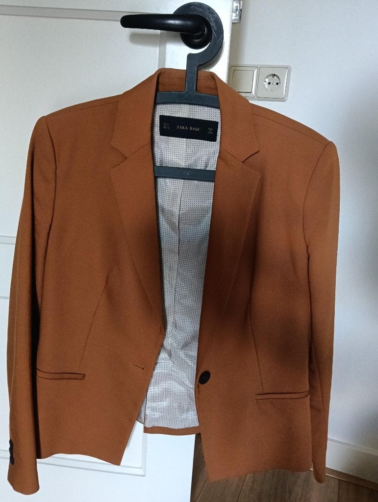 jasje zara, bruin, maat L, Ophalen, Bruin, Maat 42/44 (L), Zo goed als nieuw