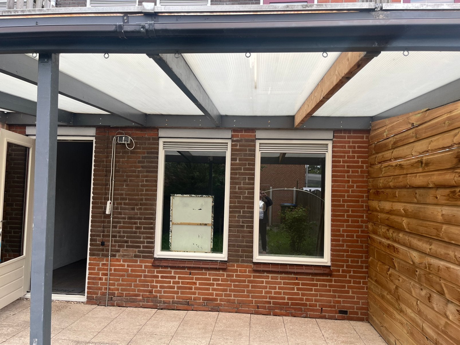 Overkapping van harthout, Ophalen, Gebruikt, Veranda