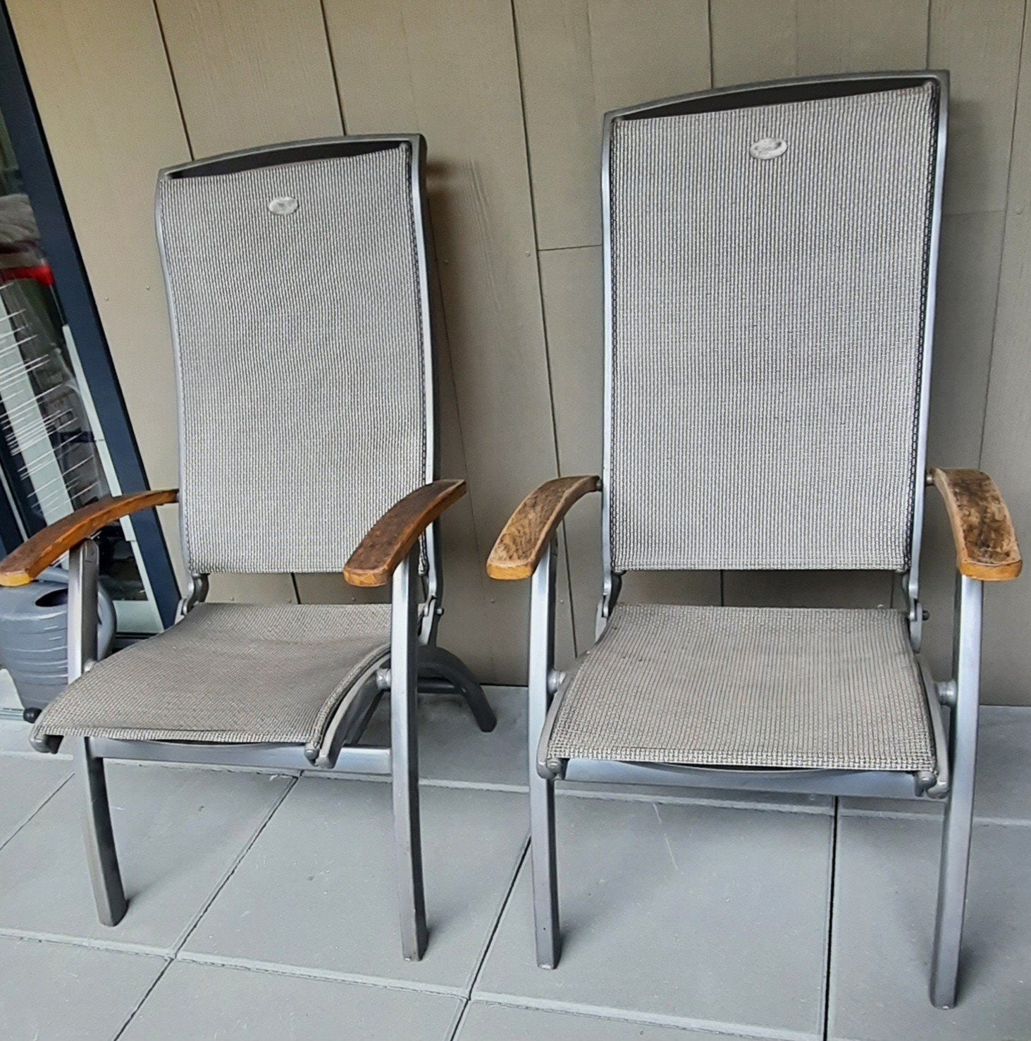 4 Hartman (da Vinci) tuinstoelen, Ophalen, Gebruikt, Aluminium, Inklapbaar