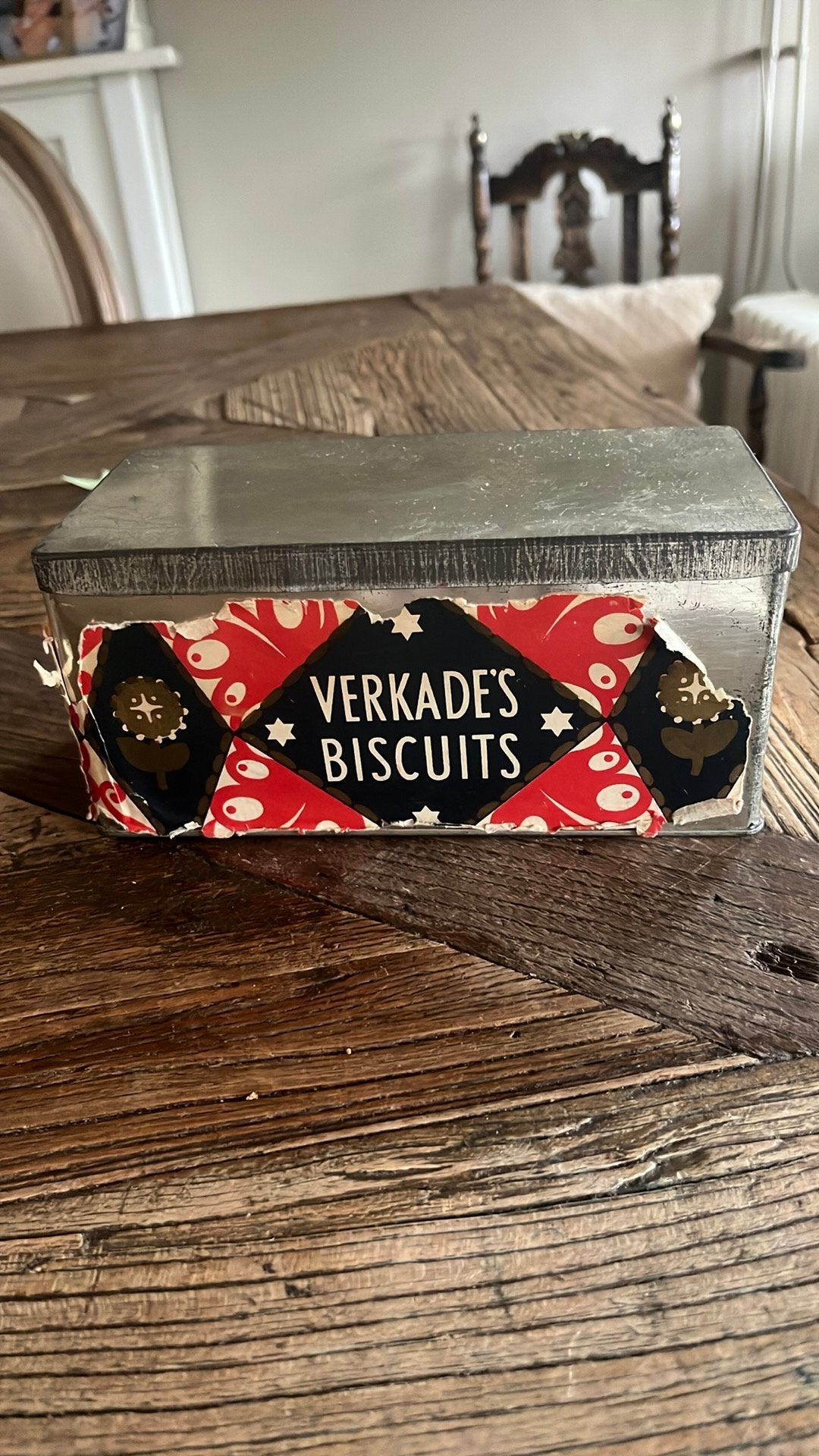 Brocante / antiek blik vol met oude knopen, Antiek en Kunst, Ophalen of Verzenden