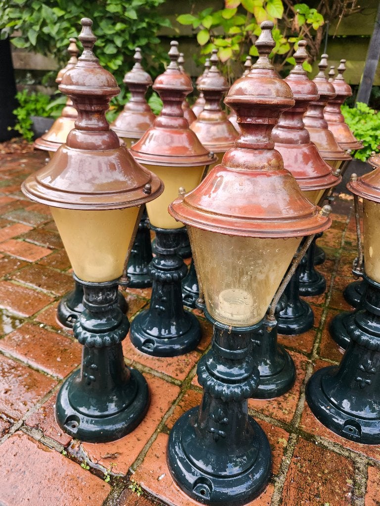 Klassieke buitenlamp met sokkel, Tuin en Terras, Ophalen, Gebruikt, Minder dan 50 watt, Staande lamp