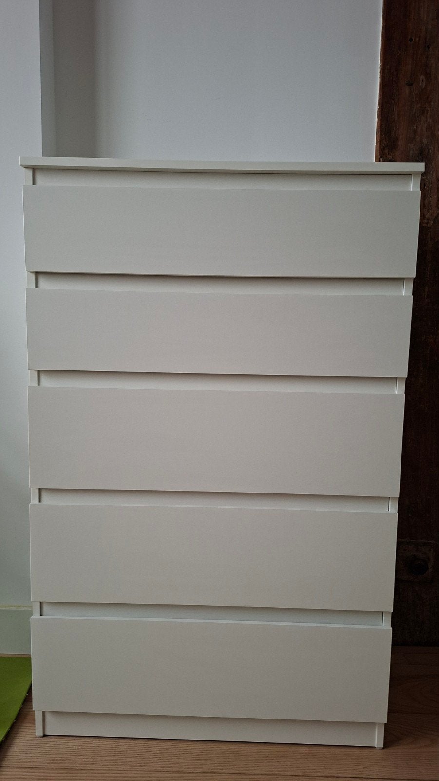 Witte ladekast Ikea met 5 laden, Ophalen, Gebruikt, 5 laden of meer, 100 tot 150 cm