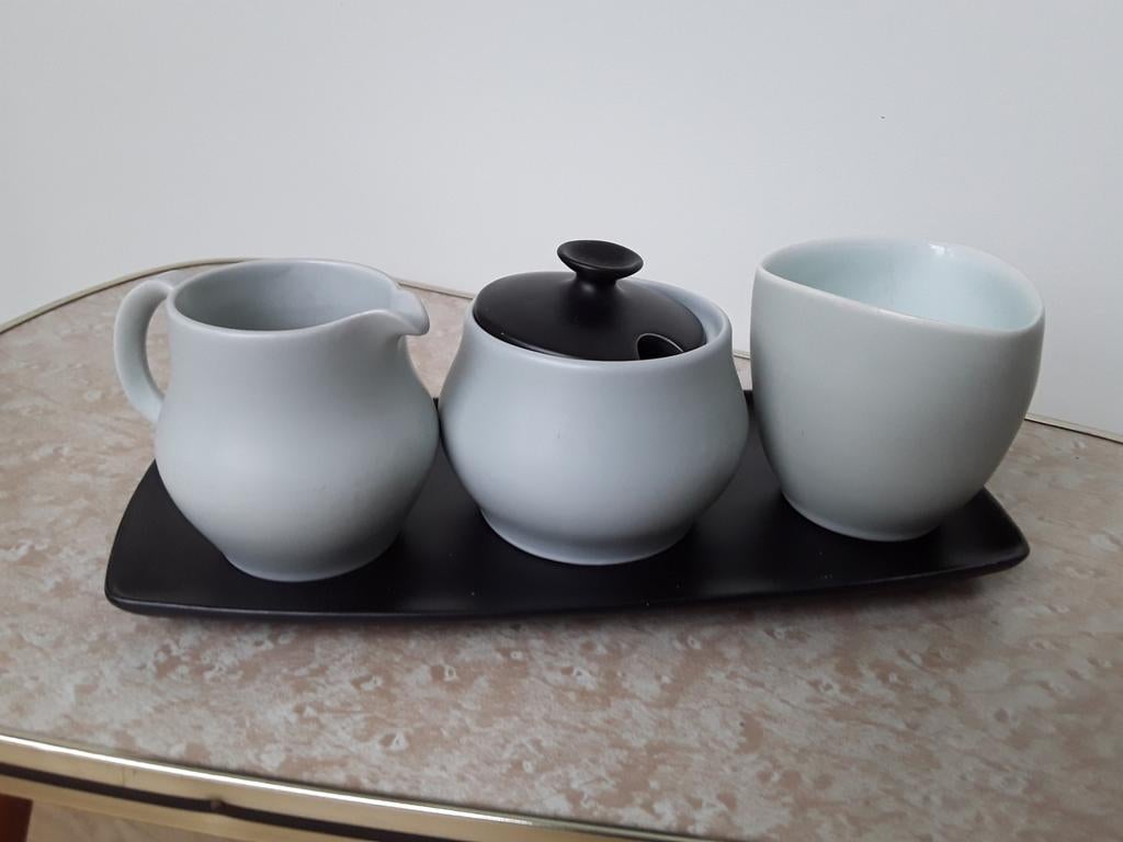 Vintage roomstel Goedewaagen Plateel compleet, 4 delig, Ophalen of Verzenden, Zo goed als nieuw