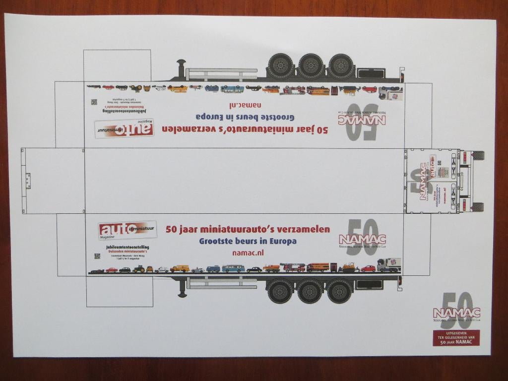 NAMAC 50 jaar bouwplaten Volvo trekker + oplegger, Ophalen of Verzenden, Nieuw, Auto's