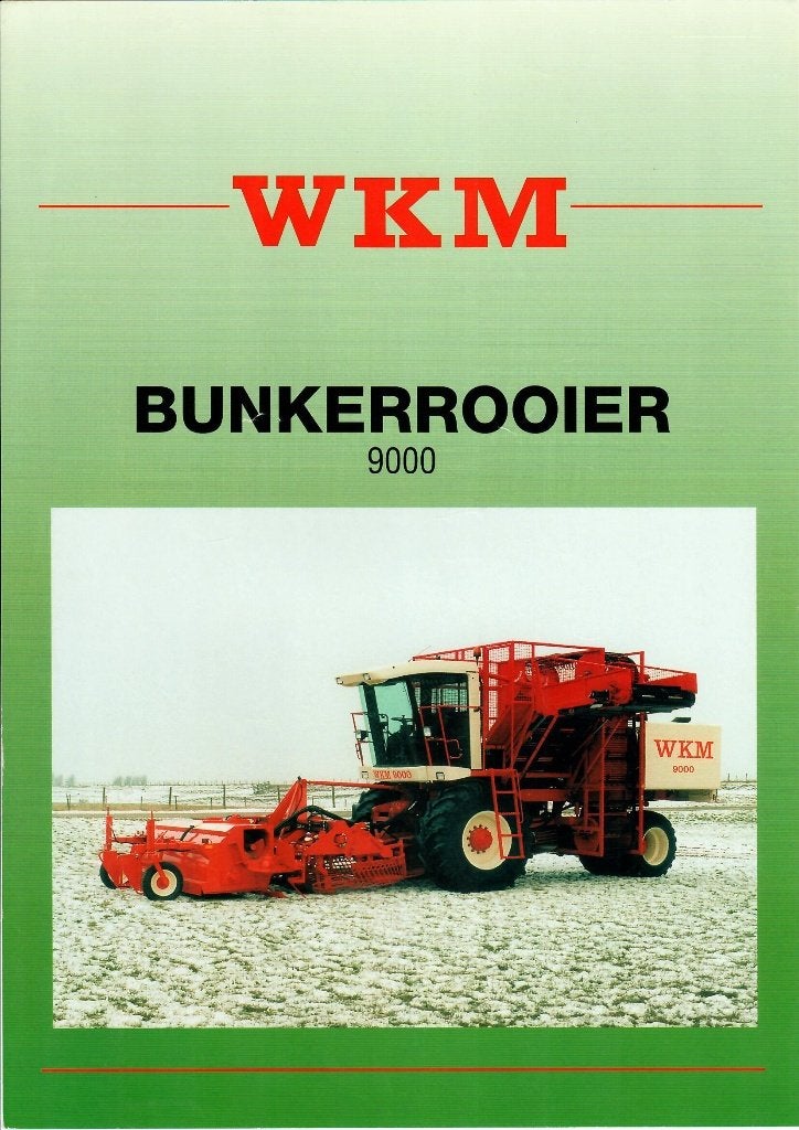 Folder WKM zelfrijdende bunkerrooier bieten 9000, Ophalen of Verzenden, Zo goed als nieuw, Folder
