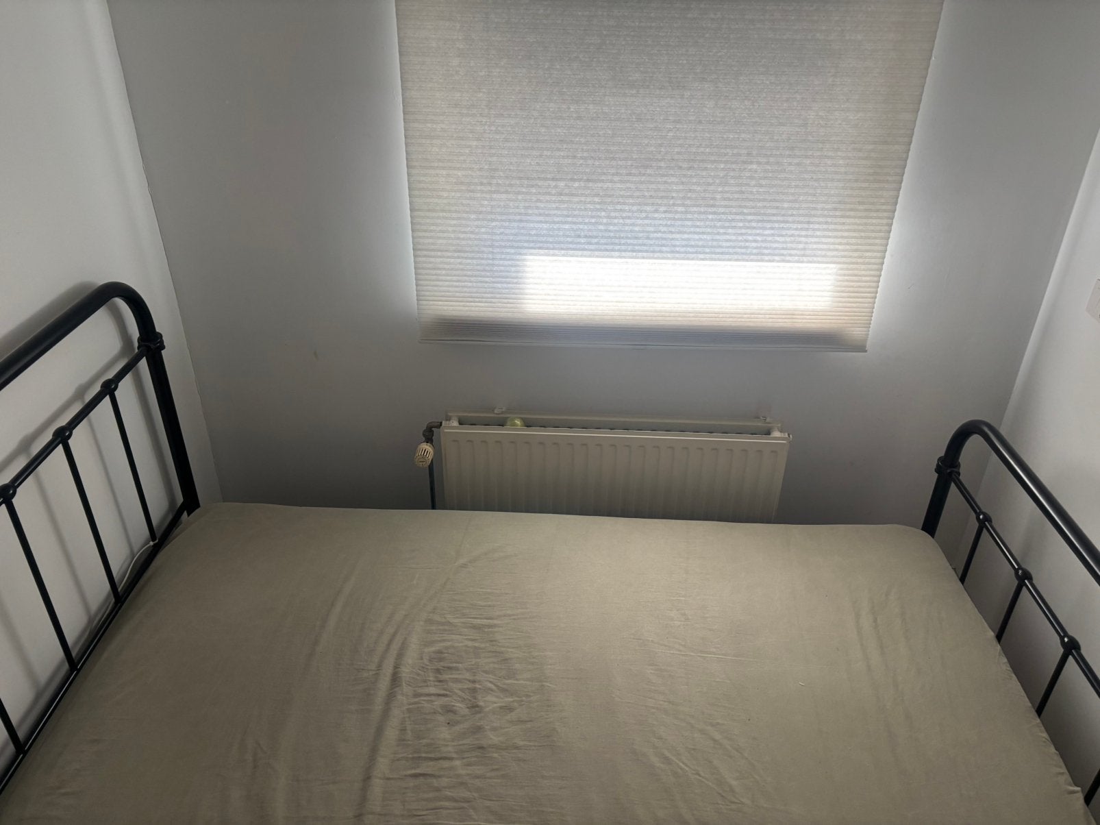 Bed twijfelaar 120x200, Huis en Inrichting, Ophalen, Zwart, Zo goed als nieuw, Twijfelaar