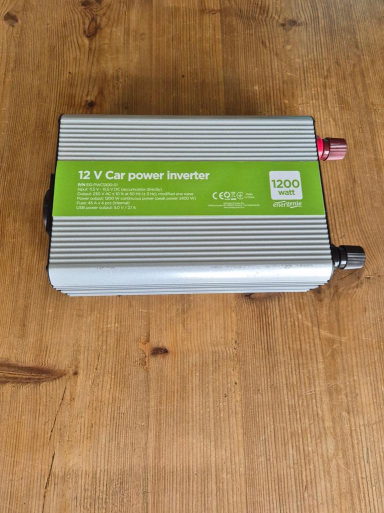 Energenie 12V Auto Omvormer 1200W, Ophalen of Verzenden, Gebruikt