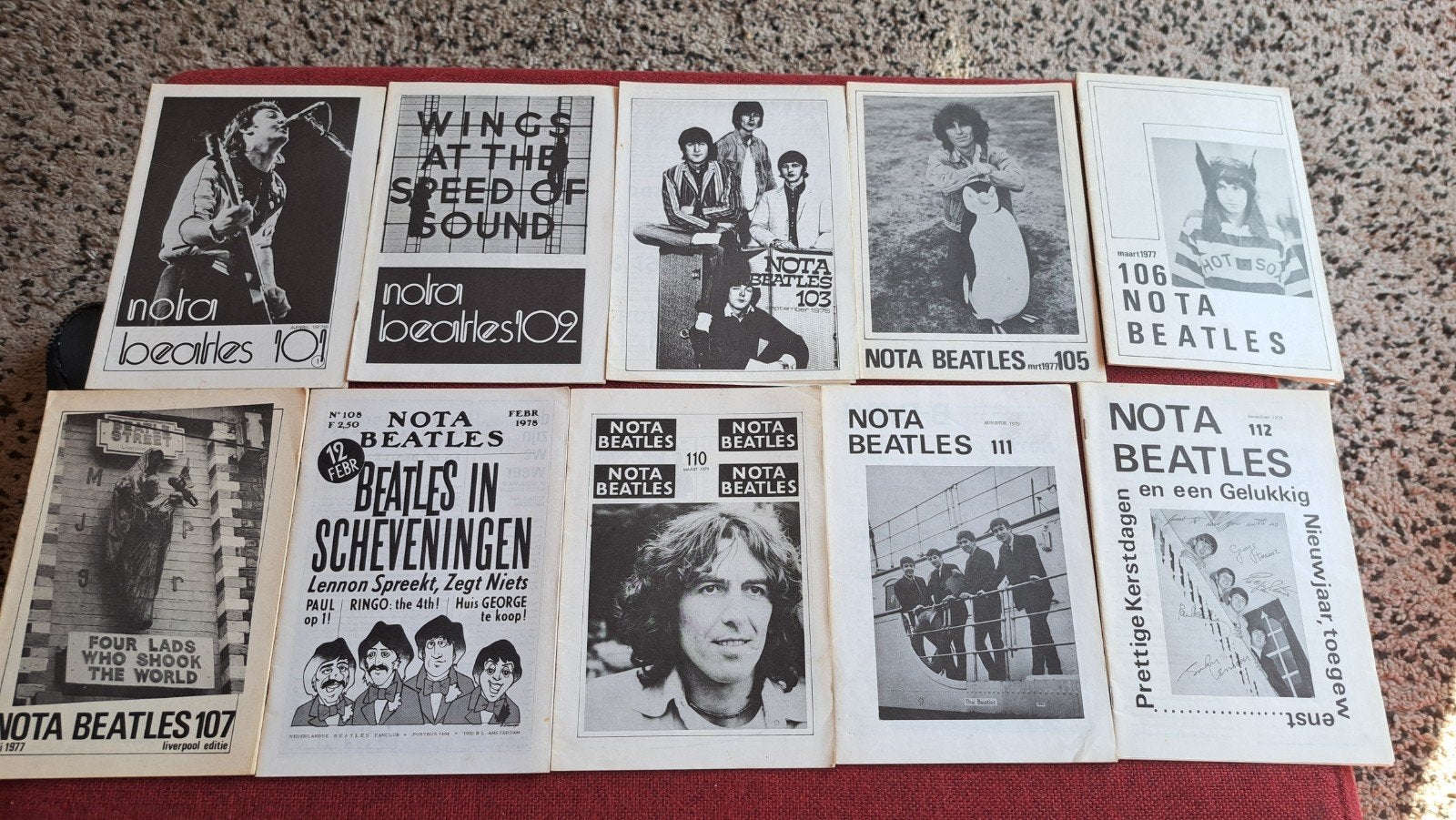 10 Nota Beatles fan club bladen, Ophalen of Verzenden, Boek, Tijdschrift of Artikel
