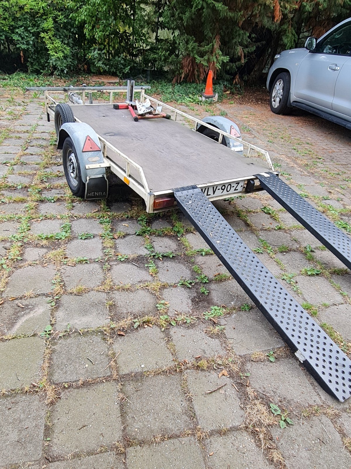 2x Aanhanger motortrailer koetstrailer .  + stallingstrailer, Ophalen of Verzenden, Gebruikt