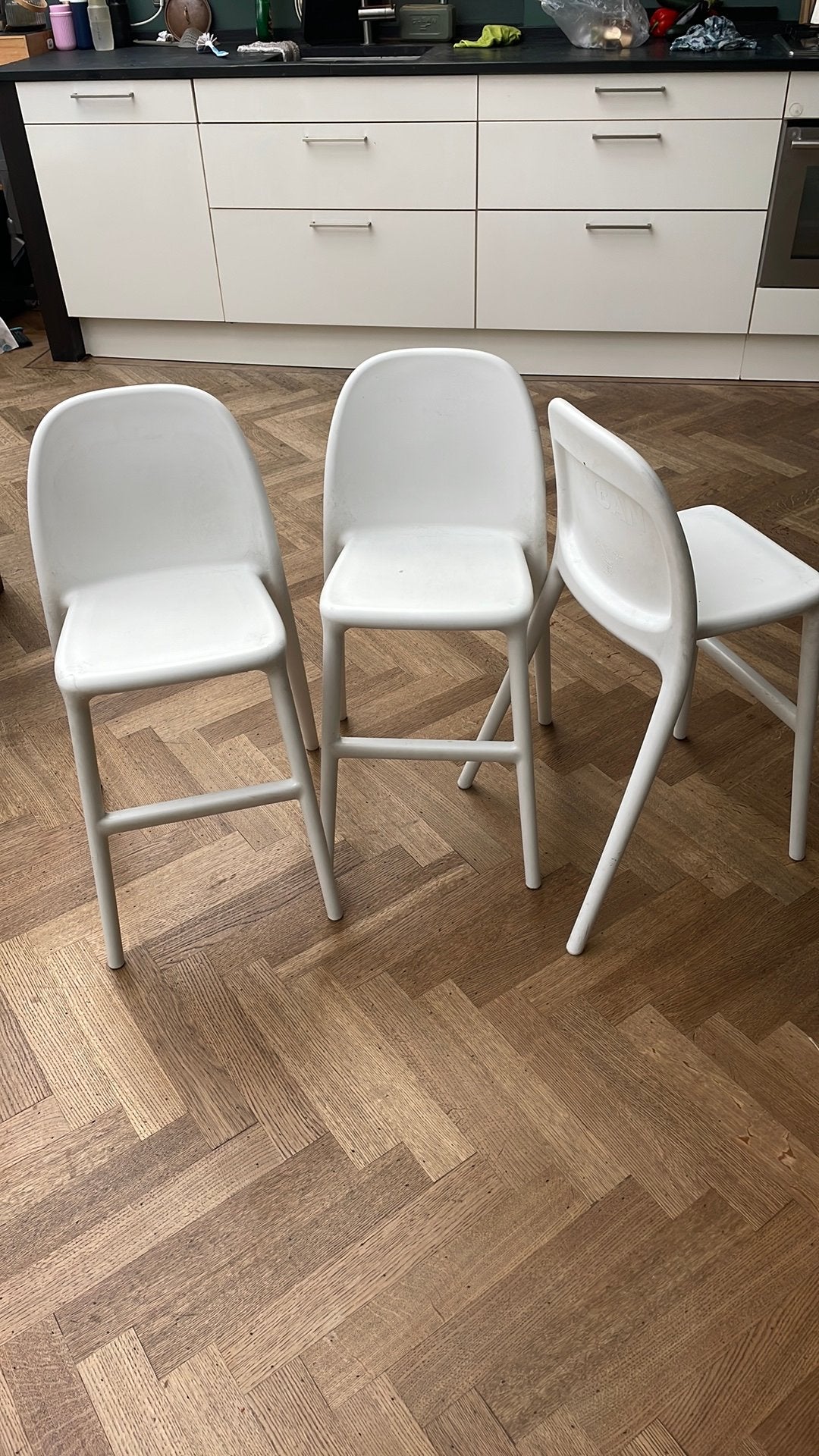 3 ikea urban kinderstoel wit, Ophalen, Gebruikt, 60 tot 90 cm