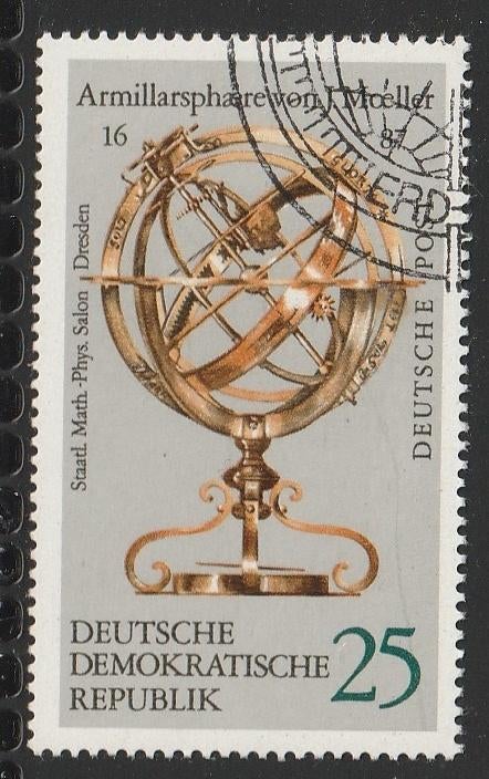 DDR 1972 1796 Globe 25p, Gest, Ophalen of Verzenden, DDR, Gestempeld