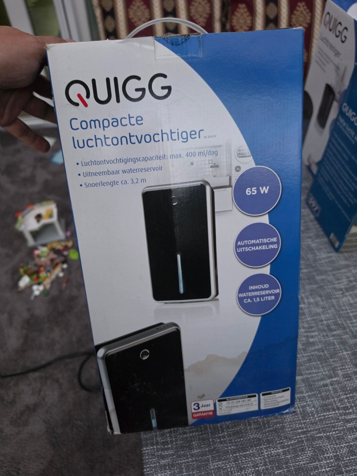 QUIGG Compacte Luchtontvochtiger - Nieuw in doos, Ophalen of Verzenden, Nieuw, Luchtontvochter