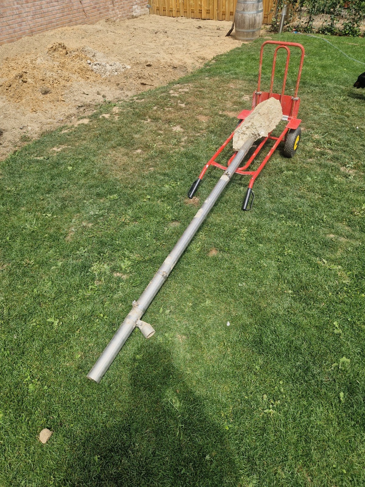 Rvs hekwerkpaal met betonnen poer, Ophalen, 250 cm of meer, Palen