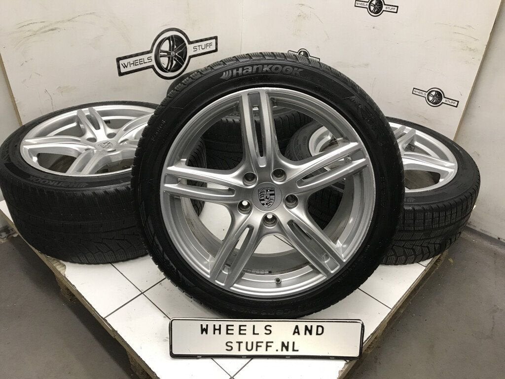 Porsche Panamera Turbo s velgen 20 winterbanden 5x130, Ophalen, Gebruikt, 20 inch, Banden en Velgen