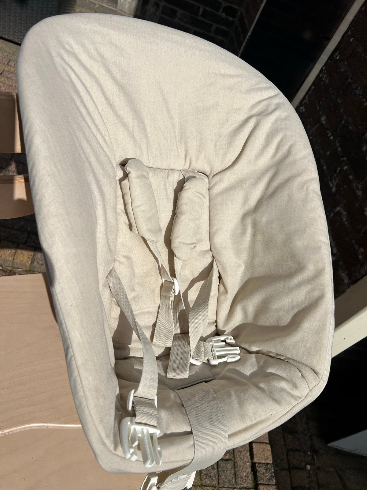 Stokke Tripp Trapp Newborn Set oud model, met hoes, Kinderen en Baby's, Ophalen, Zo goed als nieuw, Meegroeistoel, Aanschuifbaar