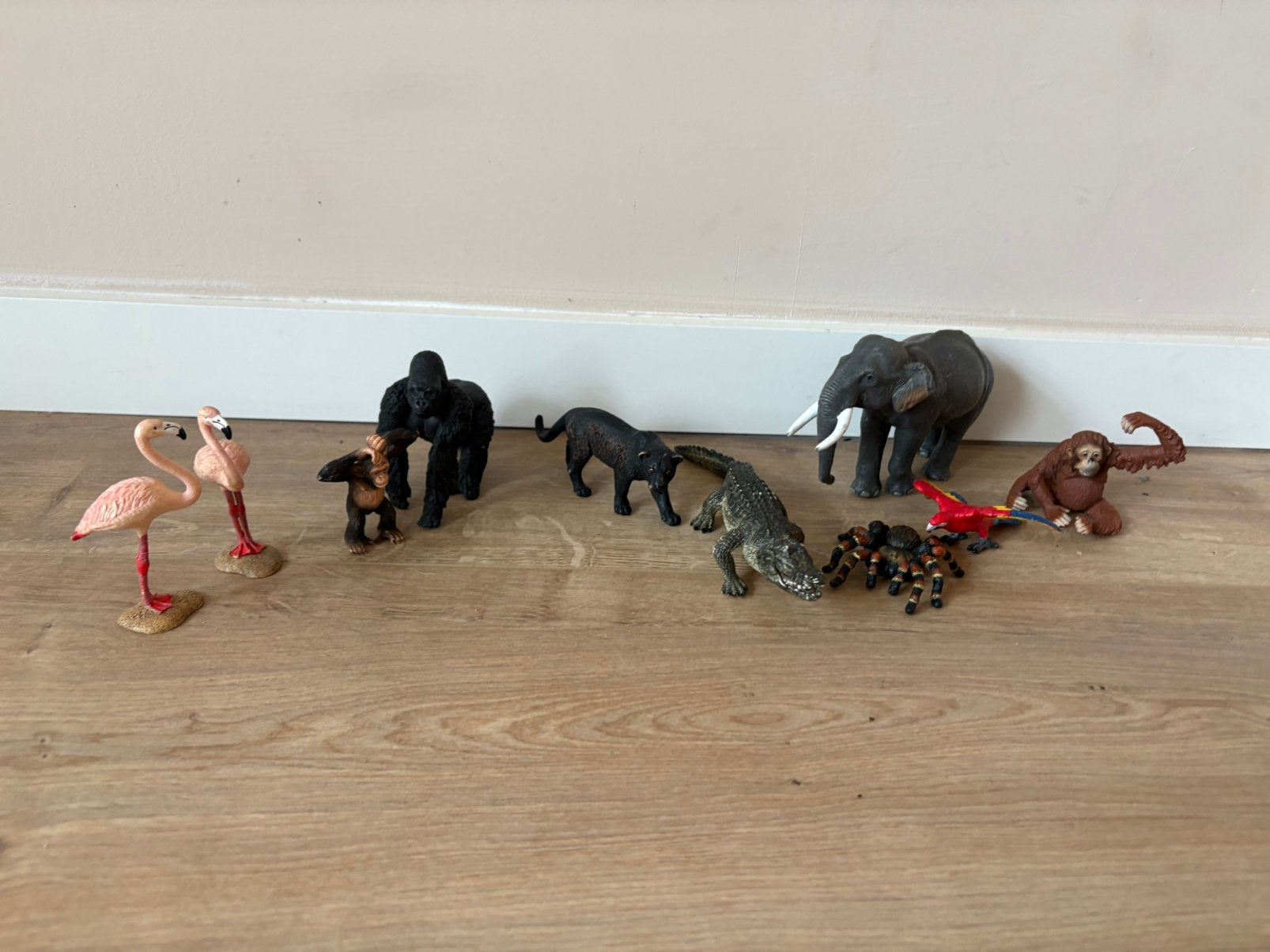 Dierenfiguren set: jungle dieren Schleich, Ophalen of Verzenden, Gebruikt