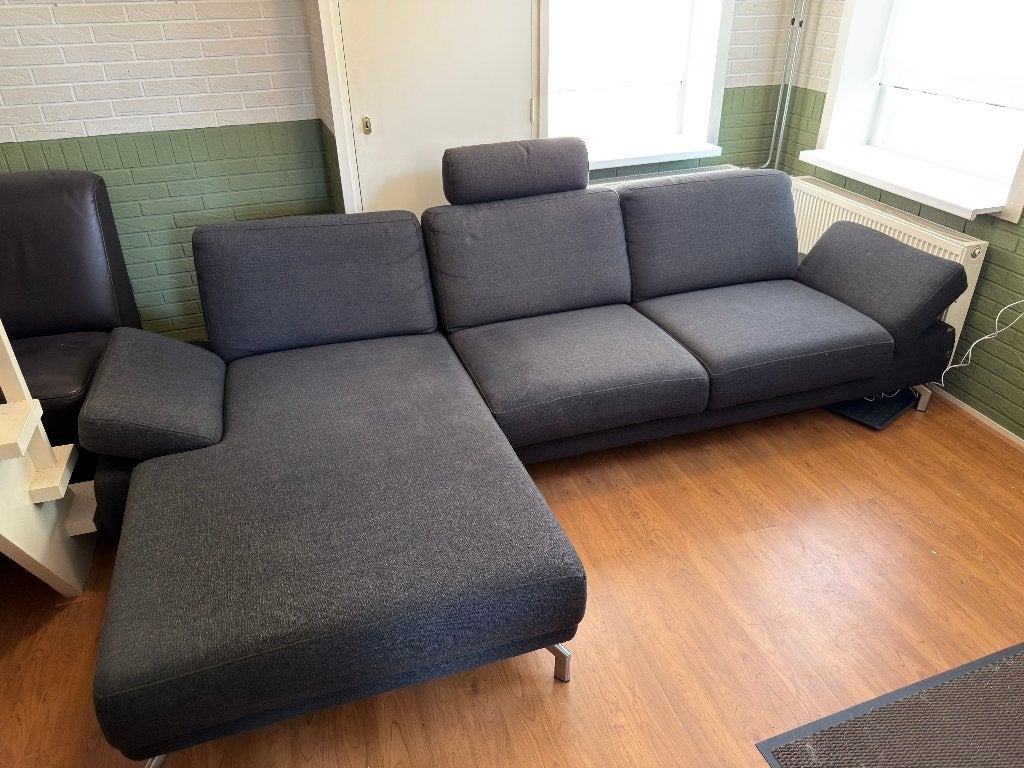 Hender&Hazel driezitsbank met chaise longue, Ophalen, Gebruikt, Stof