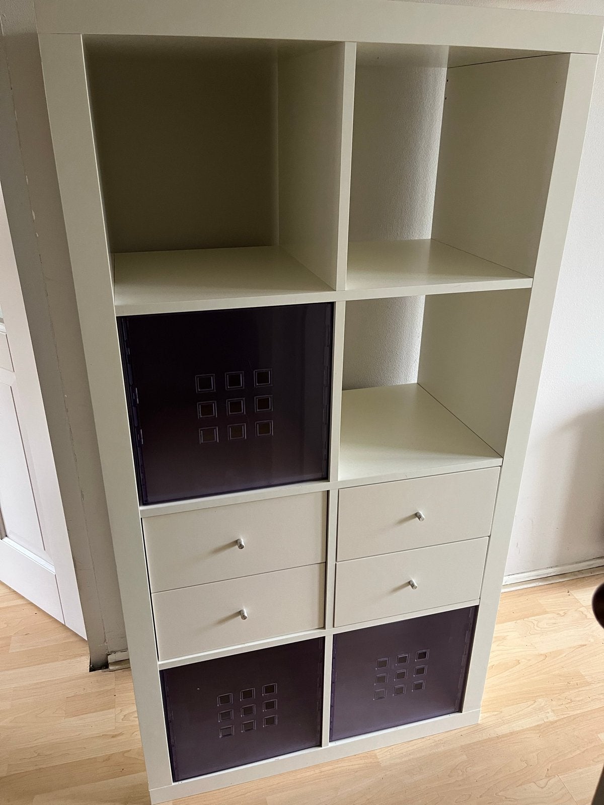IKEA Kallax Kast met Lades en opberg bakken, Ophalen, Gebruikt, 50 tot 100 cm, Met lade(s)