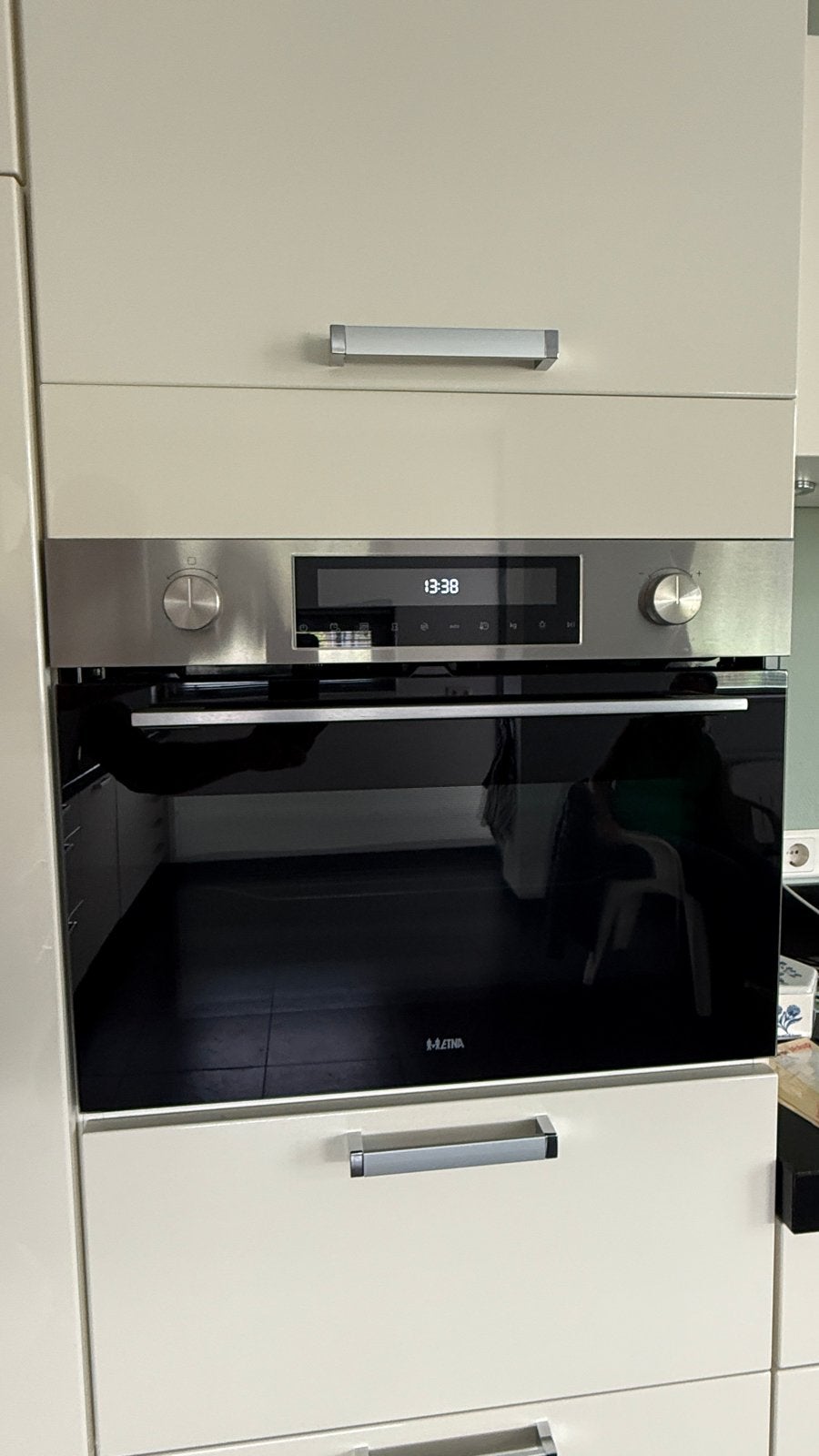 Zo goed als nieuwe Etna inbouw combi-oven met hete lucht, Ophalen, Hete lucht, Inbouw, 55 tot 60 cm