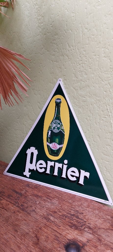 Oud authentiek reclamebord Perrier, Ophalen of Verzenden, Nieuw, Reclamebord