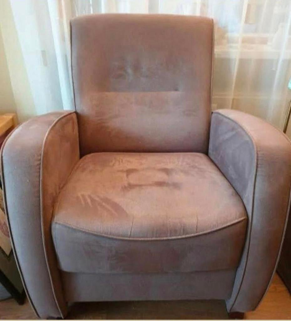 Bruine fauteuil, Huis en Inrichting, Fauteuils, Ophalen, Zo goed als nieuw, 75 tot 100 cm, 50 tot 75 cm