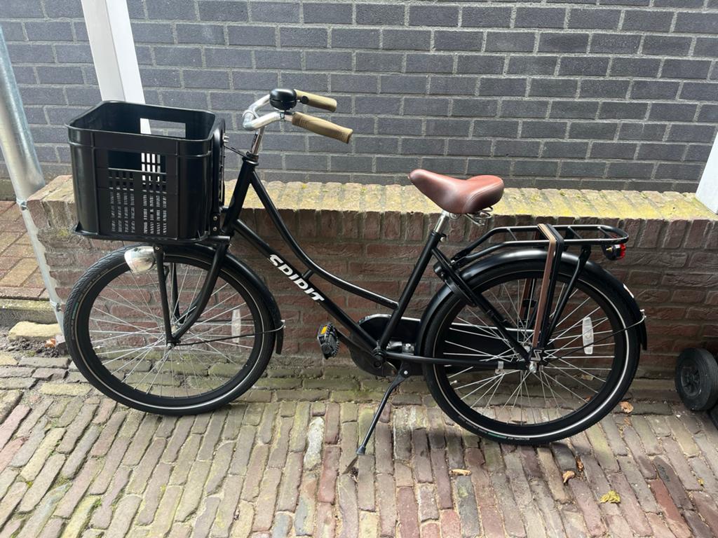 Spirit Transportfiets Zwart 24 inch, Ophalen, Zo goed als nieuw, Terugtraprem, 24 inch