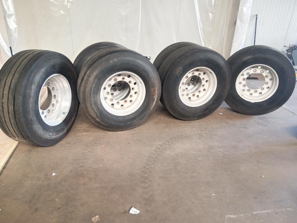 Goodyear k-max t highload 385/65/22.5 alcoa velgen 6x., Auto-onderdelen, Vrachtwagen-onderdelen, Ophalen, Nieuw, Overige merken