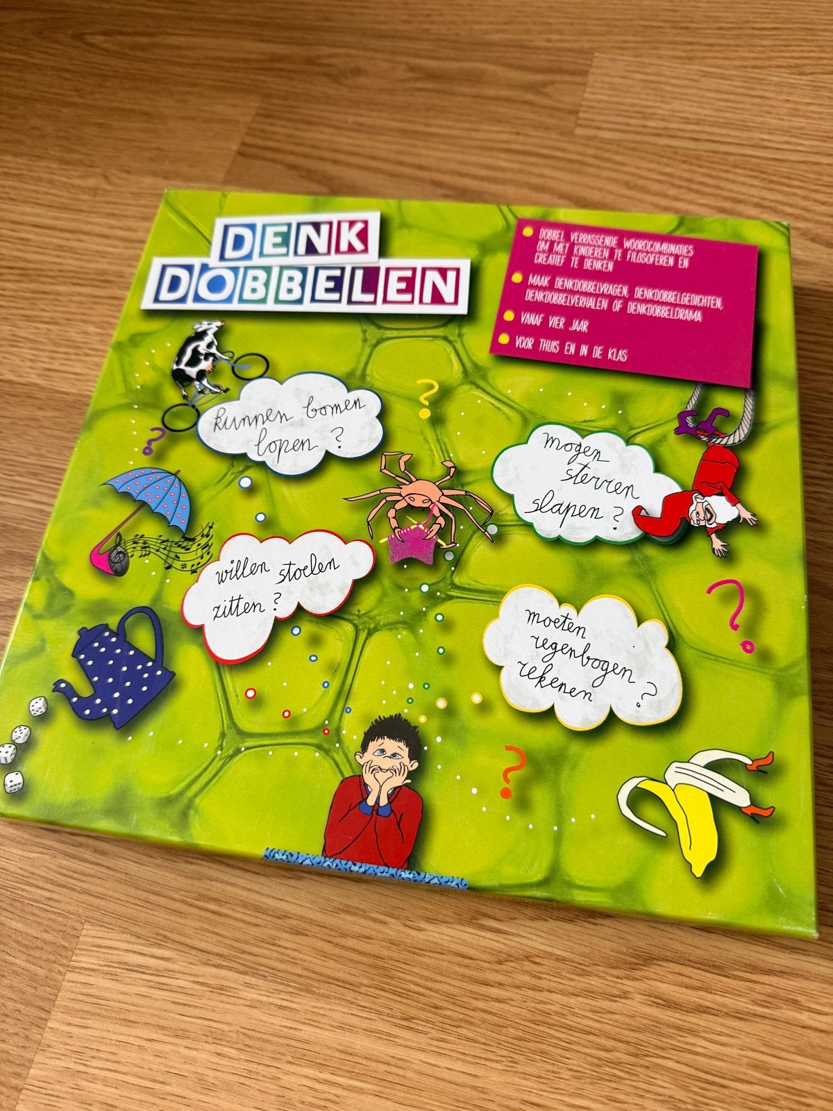 Denk Dobbelen - Educatief en creatief denkspel, Drie of vier spelers, Ophalen of Verzenden, Zo goed als nieuw