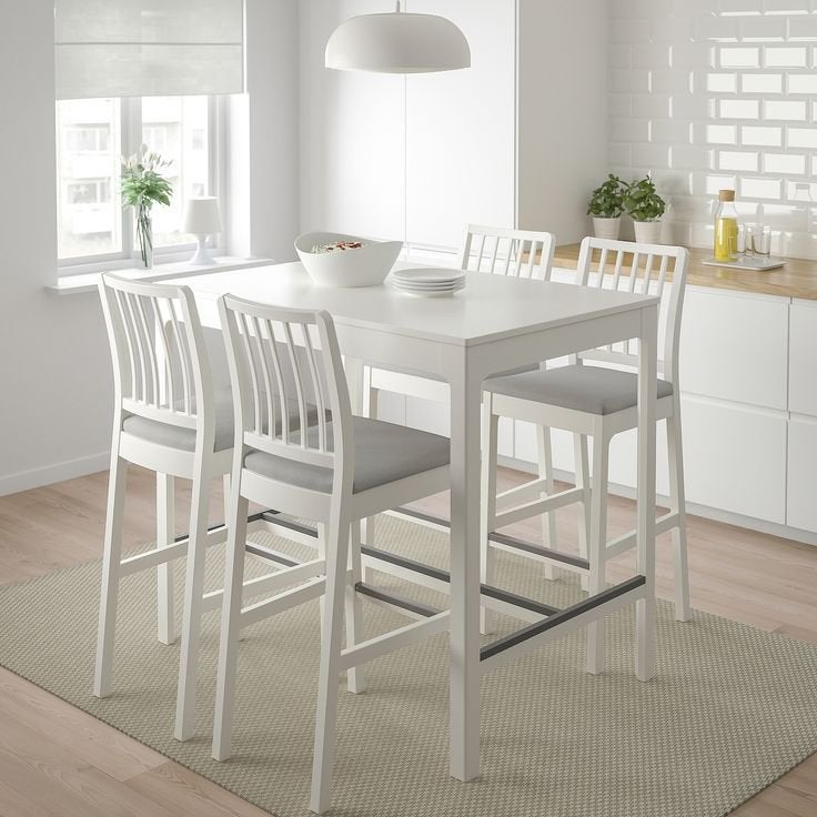 Ikea bartafel / hoge tafel met 4 stoelen, Huis en Inrichting, Tafels | Eettafels, Gebruikt, 50 tot 100 cm, 100 tot 150 cm, Rechthoekig