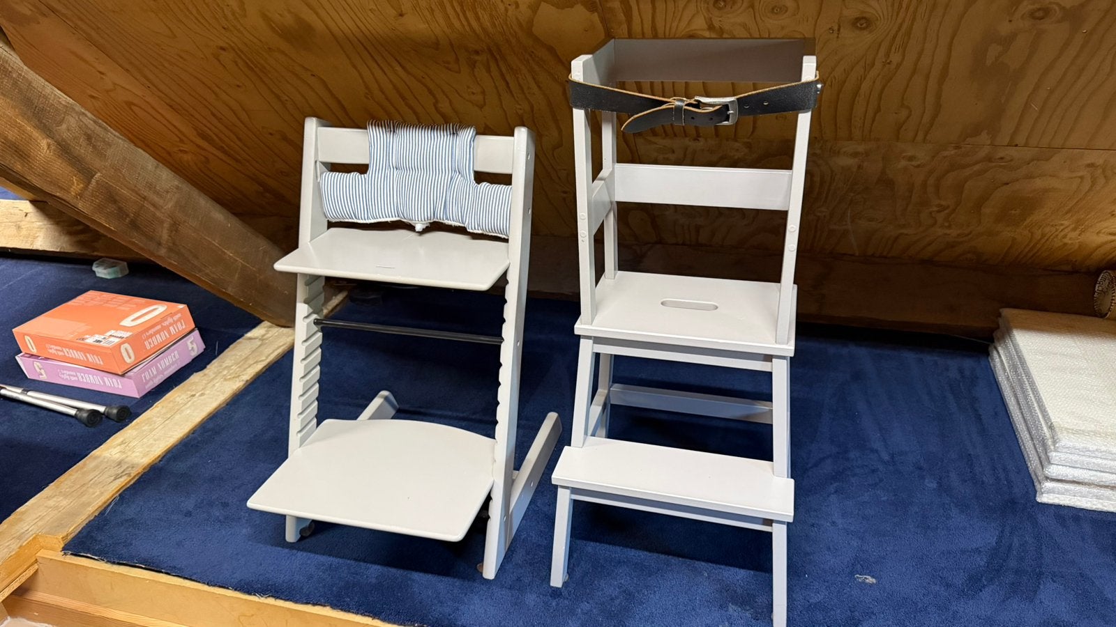 Stokke Tripp Trapp + Baby Set + Tray + Veiligheidstuigje + N, Ophalen, Zo goed als nieuw, Meegroeistoel, Aanschuifbaar