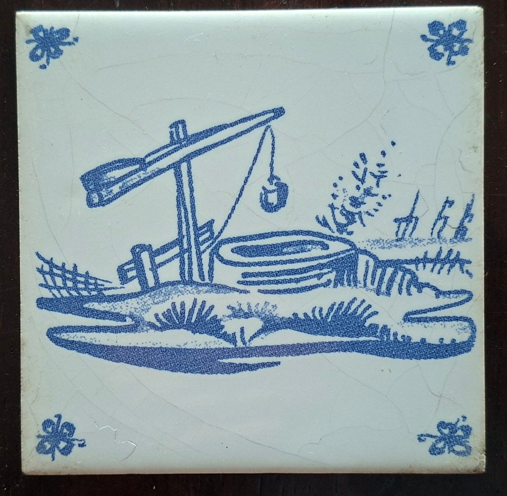 Vintage Royal Sphinx Maastricht tegeltje (waterput), Ophalen of Verzenden