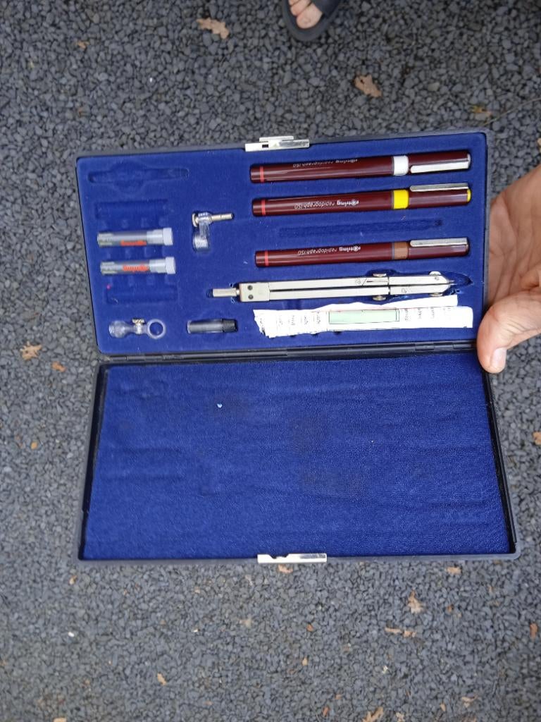 Rotring tekenset, Hobby en Vrije tijd, Tekenen, Ophalen, Gebruikt, Potlood of Stift