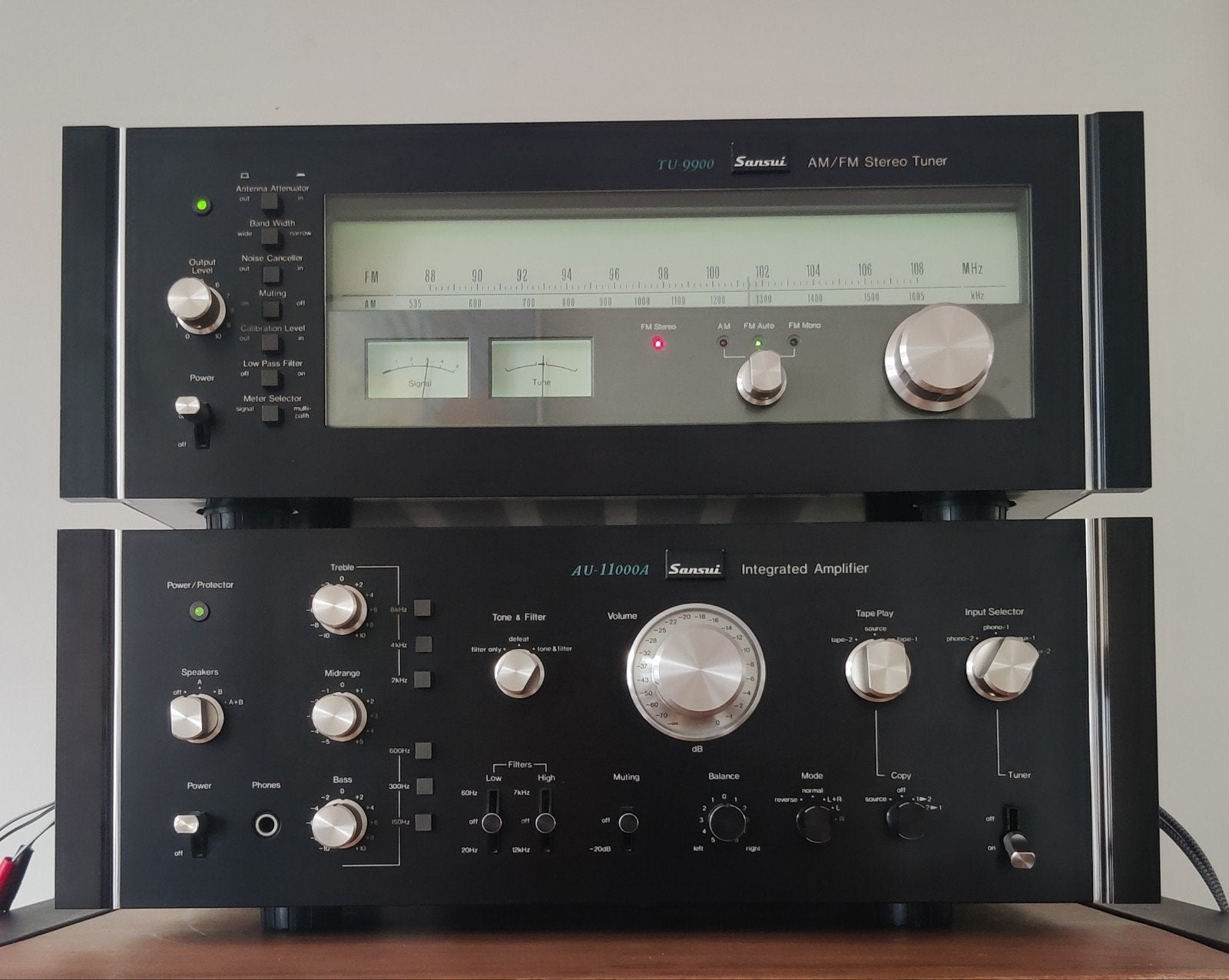 Sansui AU-11000A Versterker & TU-9900 Tuner Set, Zo goed als nieuw, 120 watt of meer, Stereo, Ophalen