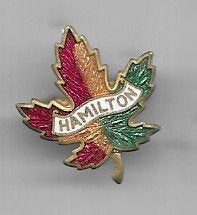 HAMILTON CANADA EMAILE BROCHE SPELD, Ophalen of Verzenden, Gebruikt, Stad of Land, Speldje of Pin